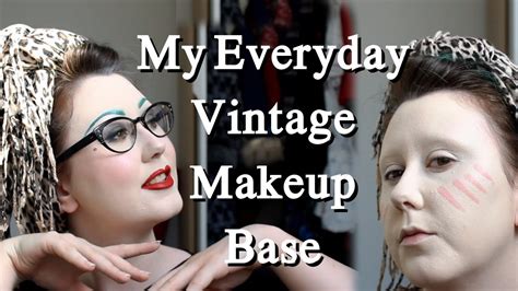My Everyday Vintage/Pinup Makeup Base - YouTube