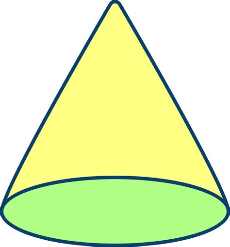 geometry cone icon  green  yellow color  vector art