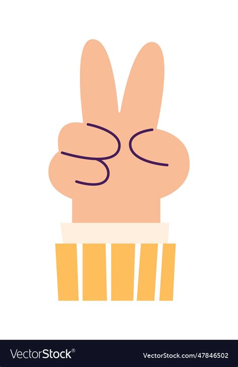 Peace hand sign Royalty Free Vector Image - VectorStock