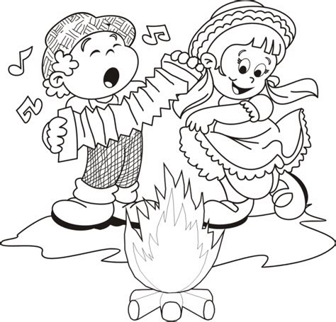 Desenhos De Festa Junina Para Imprimir E Colorir