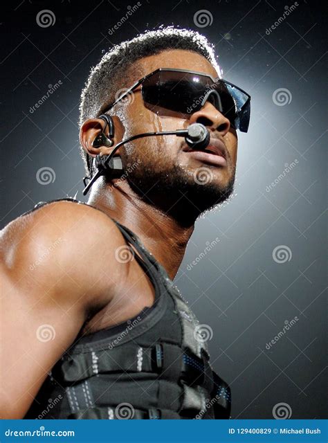 Usher performs in concert editorial stock image. Image of singer
