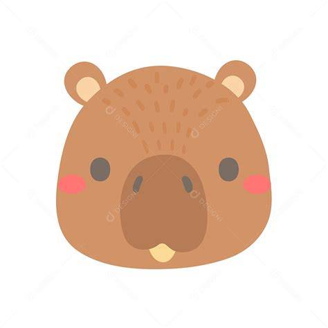 Capivara Desenho Fofo De Frente