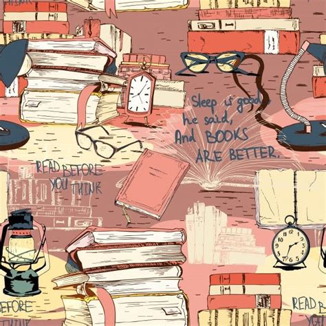 Книги, читающие бесшовный фон | Премиум векторы | Фоновые узоры, Книги ...