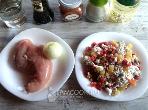 Гавайская смесь с курицей на сковороде — рецепт с фото пошагово