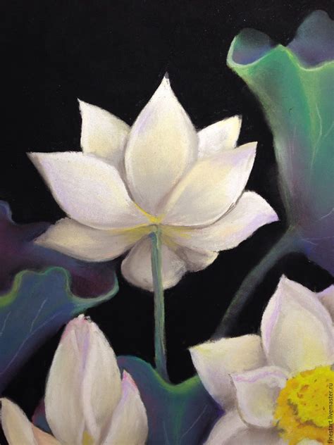White Lotus Flower Painting at PaintingValley.com | Explore collection ...