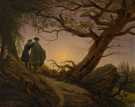Two Men Contemplating the Moon, c.1825 - c.1830 - Caspar David ...