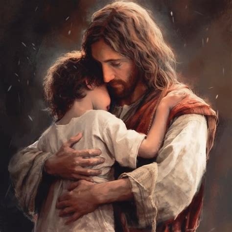 Jesus Christ Hugging Boy. Digital Print, Wall Art, Instant Download ...