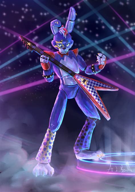 Glamrock Bonnie Bunny Fan Concept — FNAF Security Breach by Highland