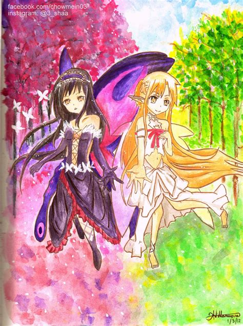 Kuroyukihime and Asuna Crossover Fan Art by like2draw001 on DeviantArt