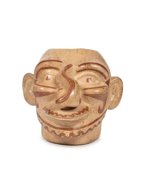 Sold Price: Ancient Pre Columbian Mochica, Pottery Head Vessel, North ...