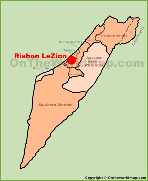 Rishon LeZion location on the Israel Map - Ontheworldmap.com