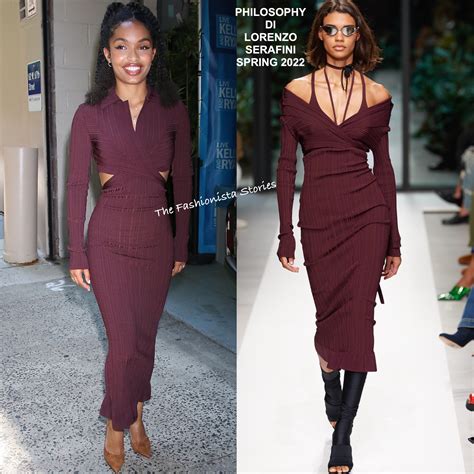 Yara Shahidi in Philosophy di Lorenzo Serafini for Live with Kelly & Ryan