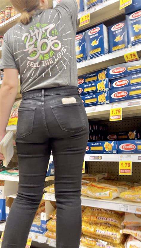 Cute Little Teen Bubble Butt *Almost Bumped Into TWICE* - Tight Jeans