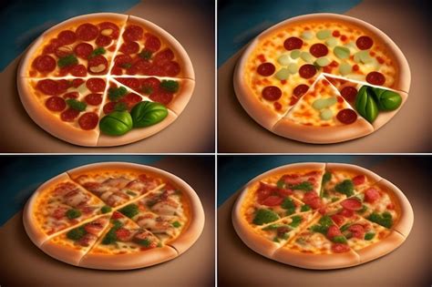 realistic pizza representation pictures