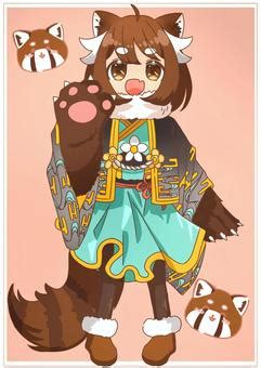 レッサーパンダ擬人化イラスト｜無料イラスト・フリー素材なら「イラストAC」