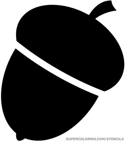 Acorn Stencil | Free Printable Papercraft Templates
