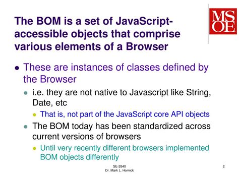 browser object model bom powerpoint