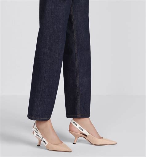 J'Adior Slingback-Pumps Funktionsstoff in Nude | DIOR