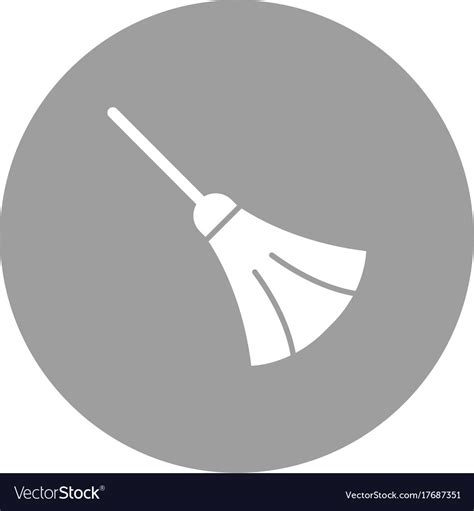 Sweeping broom Royalty Free Vector Image - VectorStock