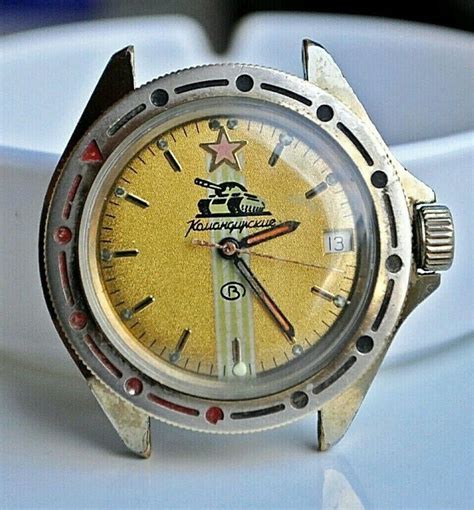 Vintage Watch VOSTOK WOSTOK KOMANDIRSKIE TANK, SOVIET/USSR, RUSSIA # ...