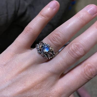Fire Opal Ring vivienne Fire Opal Engagement - Etsy