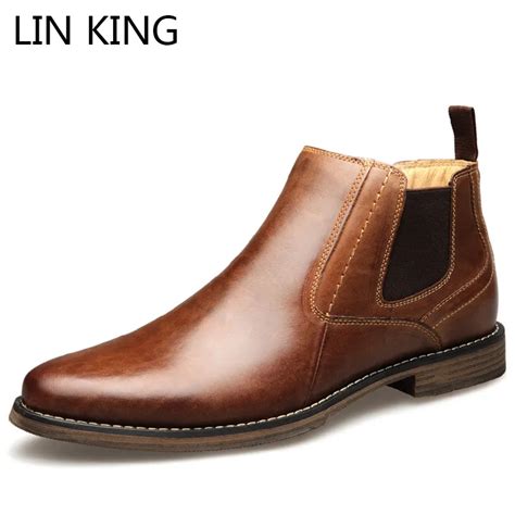 LIN KING/Мужские ботинки в британском стиле наивысшего качества; сезон ...
