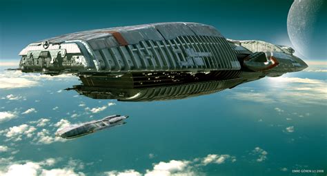 I've always loved this render of two battlestars : BSG