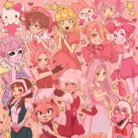 Pink Characters!! by VenusVenus01 on DeviantArt