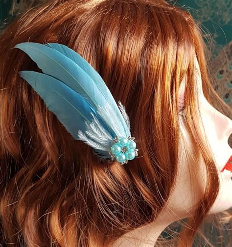 Blue Feather Hair Accessories | Feather Planet