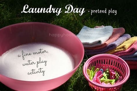 clothesline activity  kids laundry day pretend play