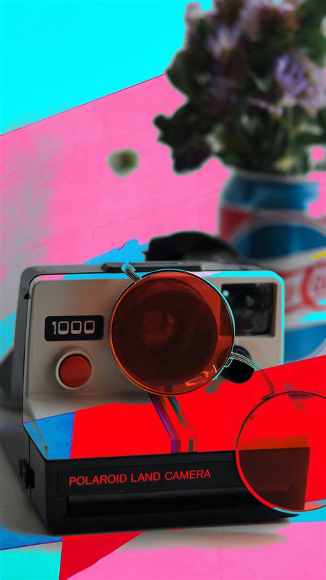 Download 80s Retro Vintage Polaroid Camera Wallpaper | Wallpapers.com