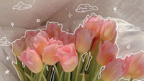 ʚ🍓 ️🌸🌷ɞ♡ in 2025 | Flower desktop wallpaper, Pretty wallpapers, Pink ...