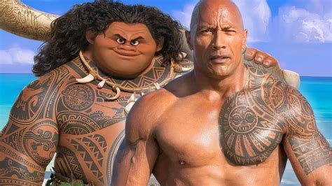 First Look At Disney39s Moana As Dwayne 39the Rock39 Johnson Voices