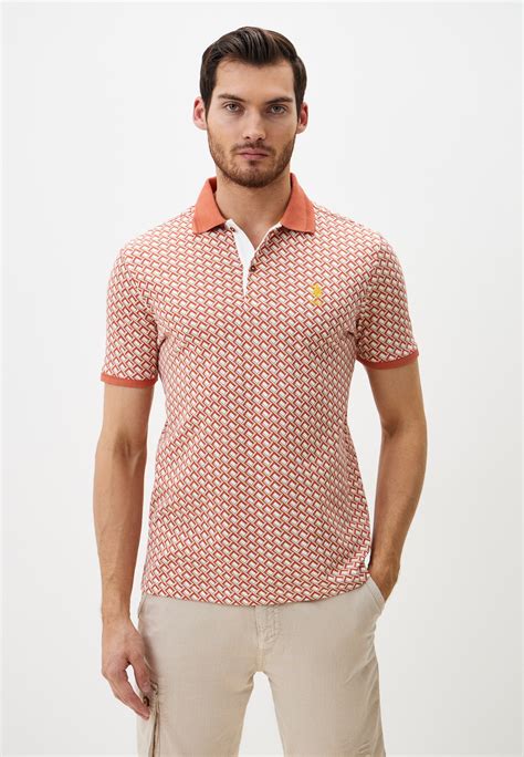 Поло U.S. Polo Assn., цвет: коралловый, MP002XM25CM7 — купить в ...
