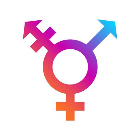 Unisex or intersex symbol icon. Male and female symbols