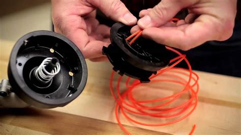 how to install weed trimmer string