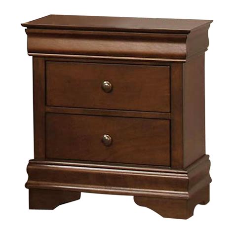simple bedroom solid wood benzara night stand  hidden drawer