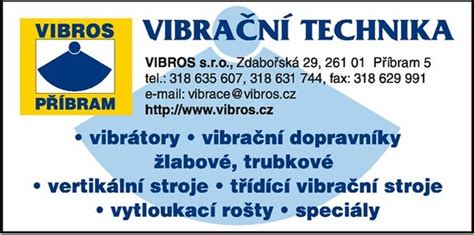 vibros sro vibracni technika firemnik