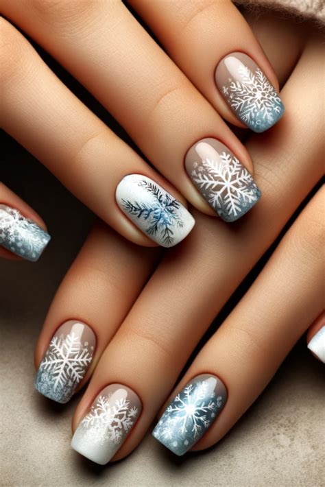 snowflake nails   mesmerizing