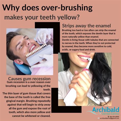 Overbrushing, also known as toothbrush abrasion, can cause teeth to ...