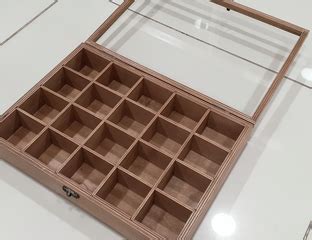 Коробка 20 ячеек, для коллекции камней и минералов, цвет "Палисандр ...