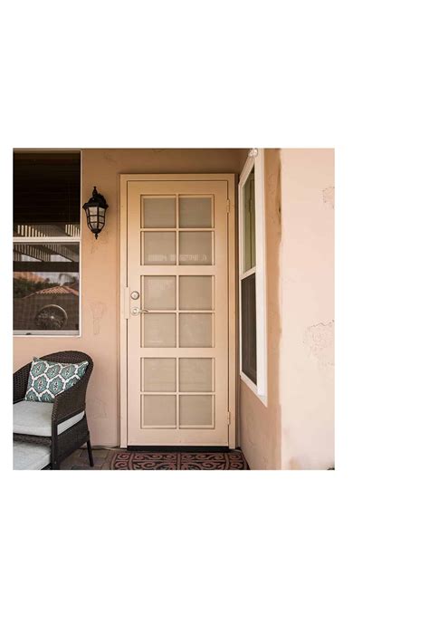 French Tip Iron Security Door with Faux Arch | First Impression Ironworks