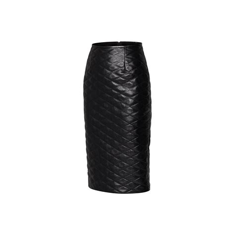Malletage Leather Pencil Skirt - Luxury Skirts and Shorts - Ready to