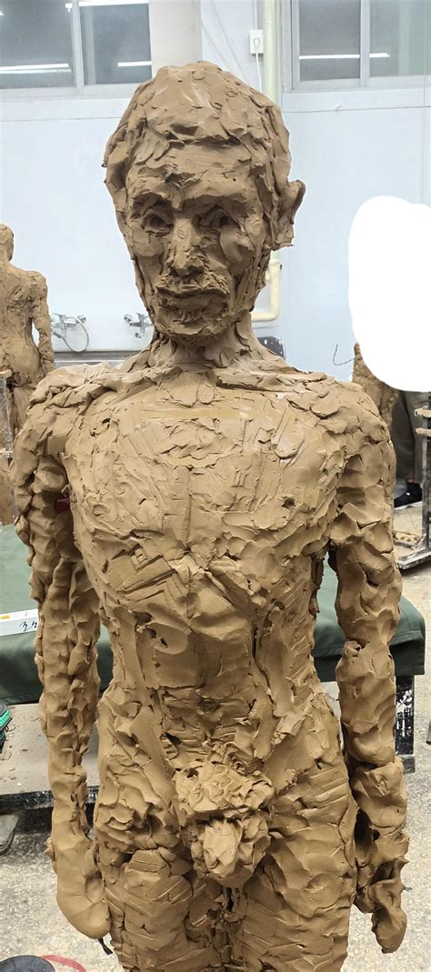 [Self]Male nude modeling process : r/Sculpture