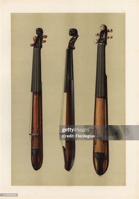 Sordino or 'pocket fiddle.' Chromolithograph from an illustration by ...