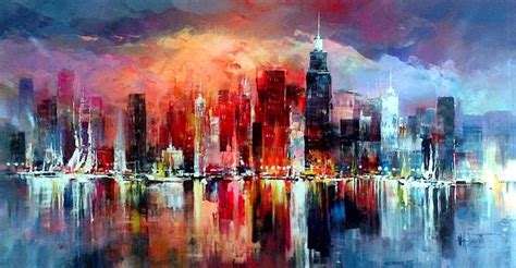 Pin by Valérie Deslauriers on peinture | Cityscape art, City scape ...