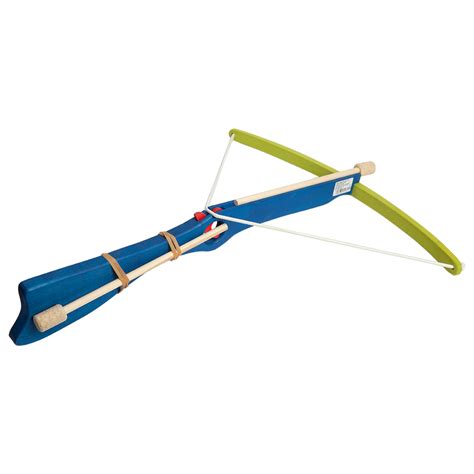 buy big wooden toy crossbow blue  kids  picked  papa