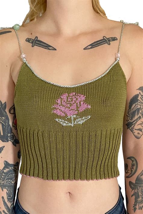 ROSE TANK- OLIVE – STAHL KNIT