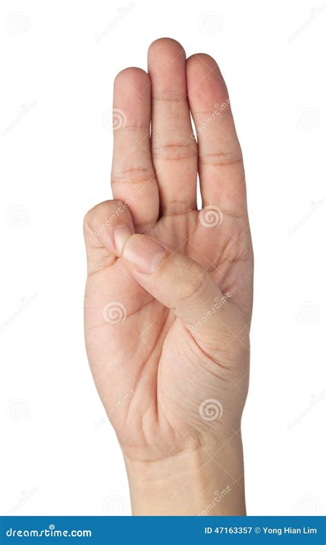 Three Finger Salute Stock Photo - Image: 47163357
