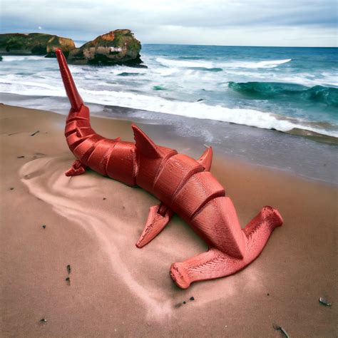 3D Printed articulating hammer head shark — Wanderlust Craft & Print